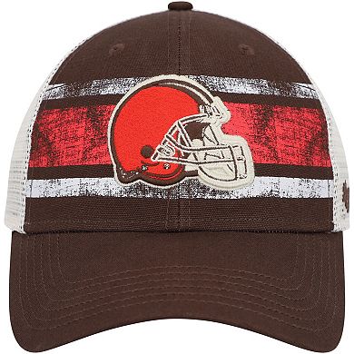 Men's '47 Brown/White Cleveland Browns Interlude MVP Trucker Snapback Hat