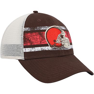 Men's '47 Brown/White Cleveland Browns Interlude MVP Trucker Snapback Hat