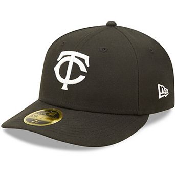 Men's New Era Minnesota Twins Black & White Low Profile 59FIFTY Fitted Hat