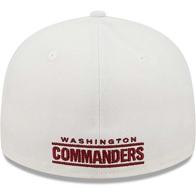 Men's New Era White Washington Commanders Omaha Low Profile 59FIFTY Fitted Hat