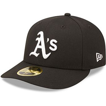 Men's New Era Oakland Athletics Black & White Low Profile 59FIFTY Fitted Hat