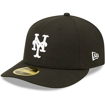 Men's New Era New York Mets Black & White Low Profile 59FIFTY Fitted Hat