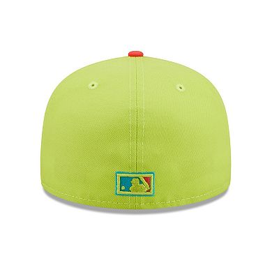 Men's New Era Green/Red Pittsburgh Pirates 1979 World Series Cyber Highlighter 59FIFTY Fitted Hat