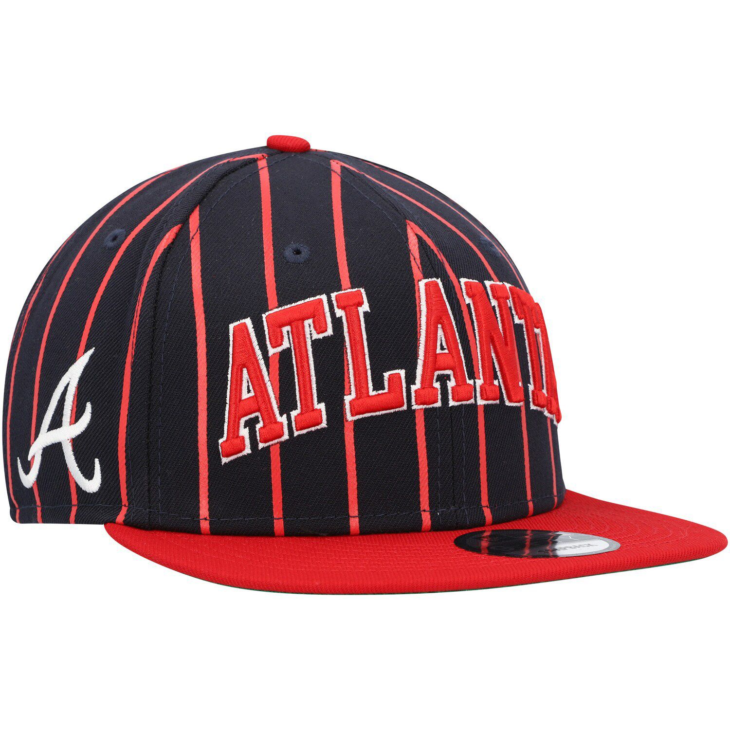 Women's New Era Navy Atlanta Braves Leaves 9TWENTY Adjustable Hat