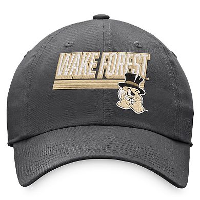 Men's Top of the World Charcoal Wake Forest Demon Deacons Slice Adjustable Hat