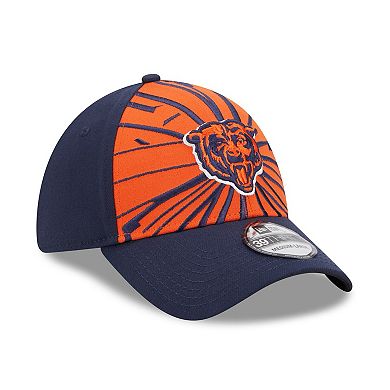 Men's New Era Orange/Navy Chicago Bears Shattered 39THIRTY Flex Hat