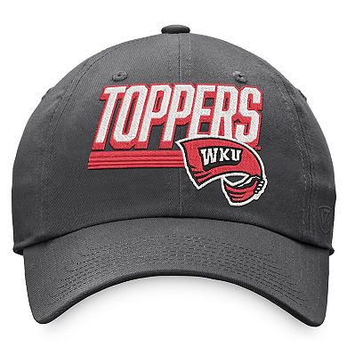 Men's Top of the World Charcoal Western Kentucky Hilltoppers Slice Adjustable Hat