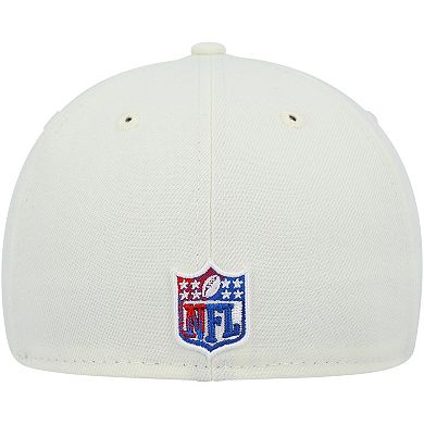 Men's New Era Cream Buffalo Bills Chrome Color Dim 59FIFTY Fitted Hat