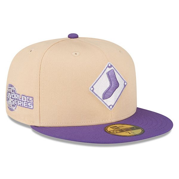 Men's Chicago White Sox New Era Peach/Purple 2005 World Series Side Patch  59FIFTY Fitted Hat