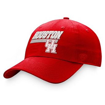 Men's Top of the World Red Houston Cougars Slice Adjustable Hat