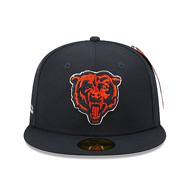 Men's New Era x Alpha Industries Navy Chicago Bears Alpha 59FIFTY ...