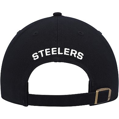 Women's '47 Black Pittsburgh Steelers Finley Clean Up Adjustable Hat