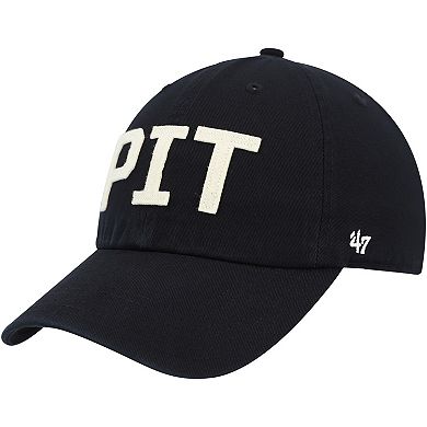 Women's '47 Black Pittsburgh Steelers Finley Clean Up Adjustable Hat