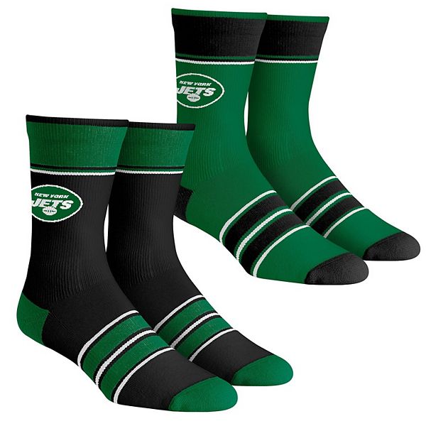 Youth Rock Em Socks New York Jets Multi-Stripe 2-Pack Team Crew Sock Set