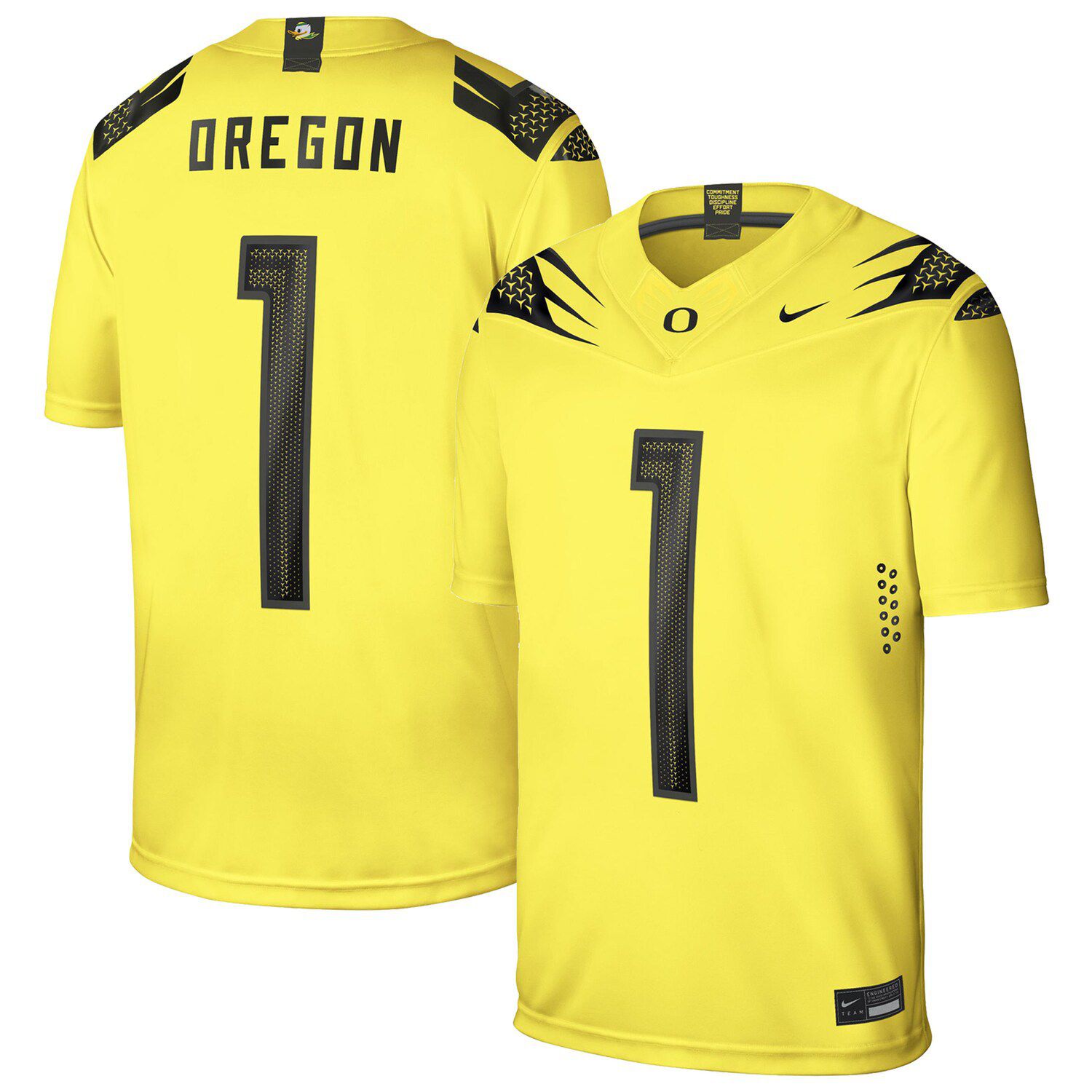 Men's Nike Black Oregon Ducks Replica Two-Button Baseball Jersey