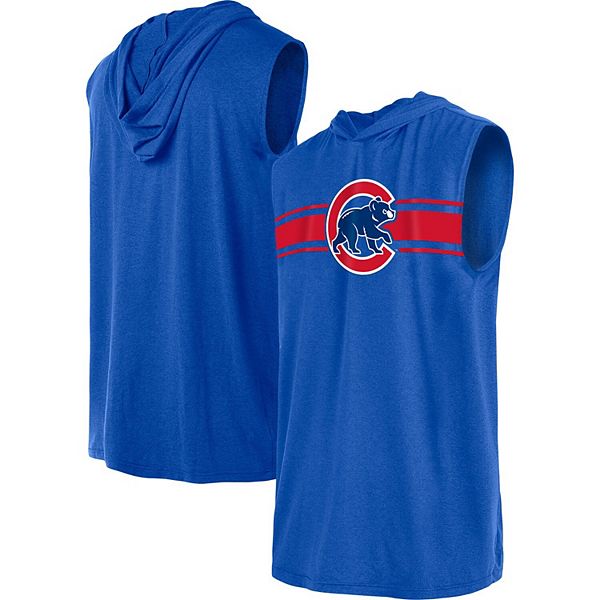 New Era Men's New Era Royal Chicago Cubs Sleeveless Pullover Hoodie