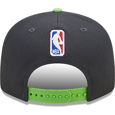 Men's New Era Charcoal/Green Minnesota Timberwolves Jersey Hook Statement Edition 9FIFTY Snapback Hat