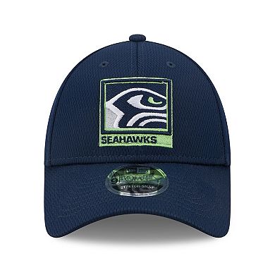 Men's New Era College Navy Seattle Seahawks Framed AF 9FORTY Snapback Hat