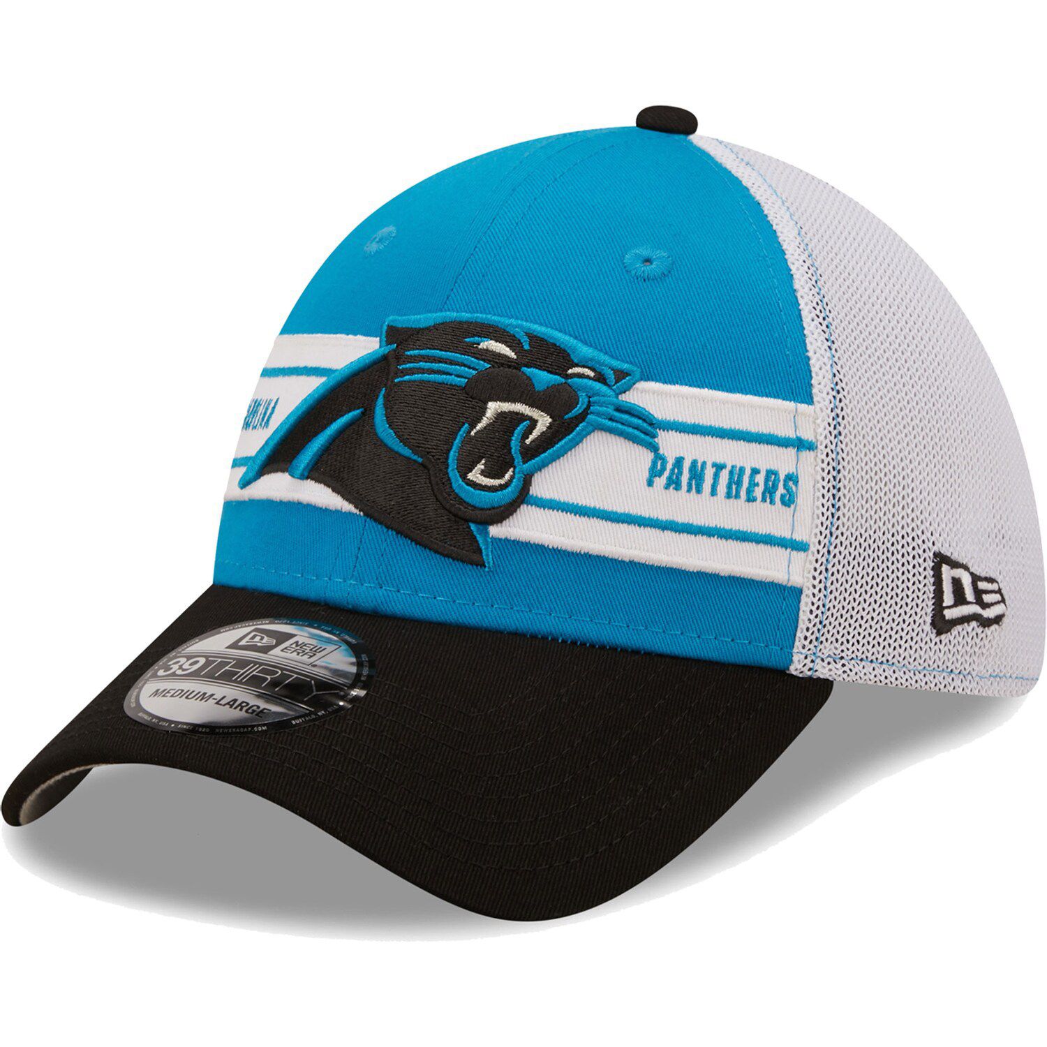 Men's White Carolina Panthers Waves Solo Flex Hat