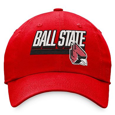Men's Top of the World Cardinal Ball State Cardinals Slice Adjustable Hat