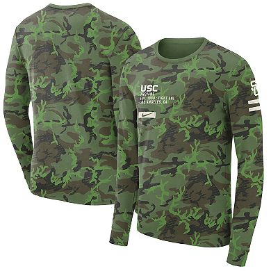 Men's Nike Camo USC Trojans Military Long Sleeve T-Shirt