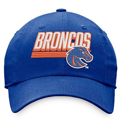 Men's Top of the World Royal Boise State Broncos Slice Adjustable Hat