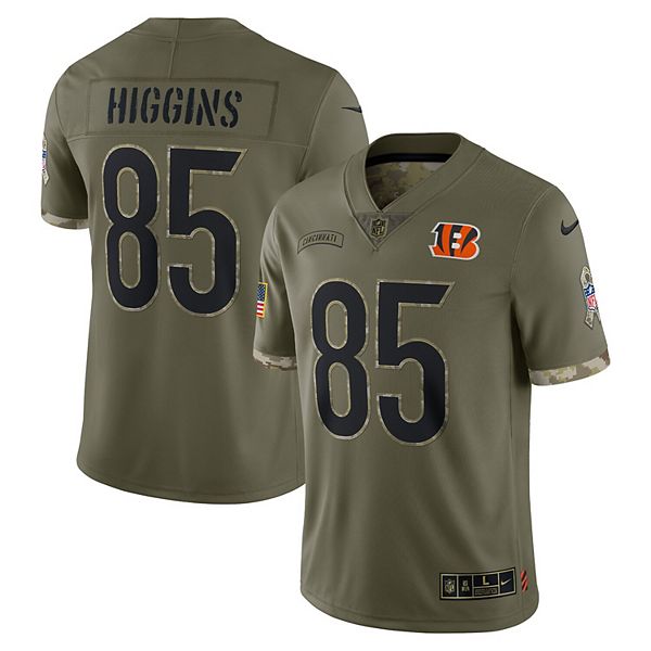 Men's Nike Tee Higgins Olive Cincinnati Bengals 2022 Salute To Service  Limited Jersey