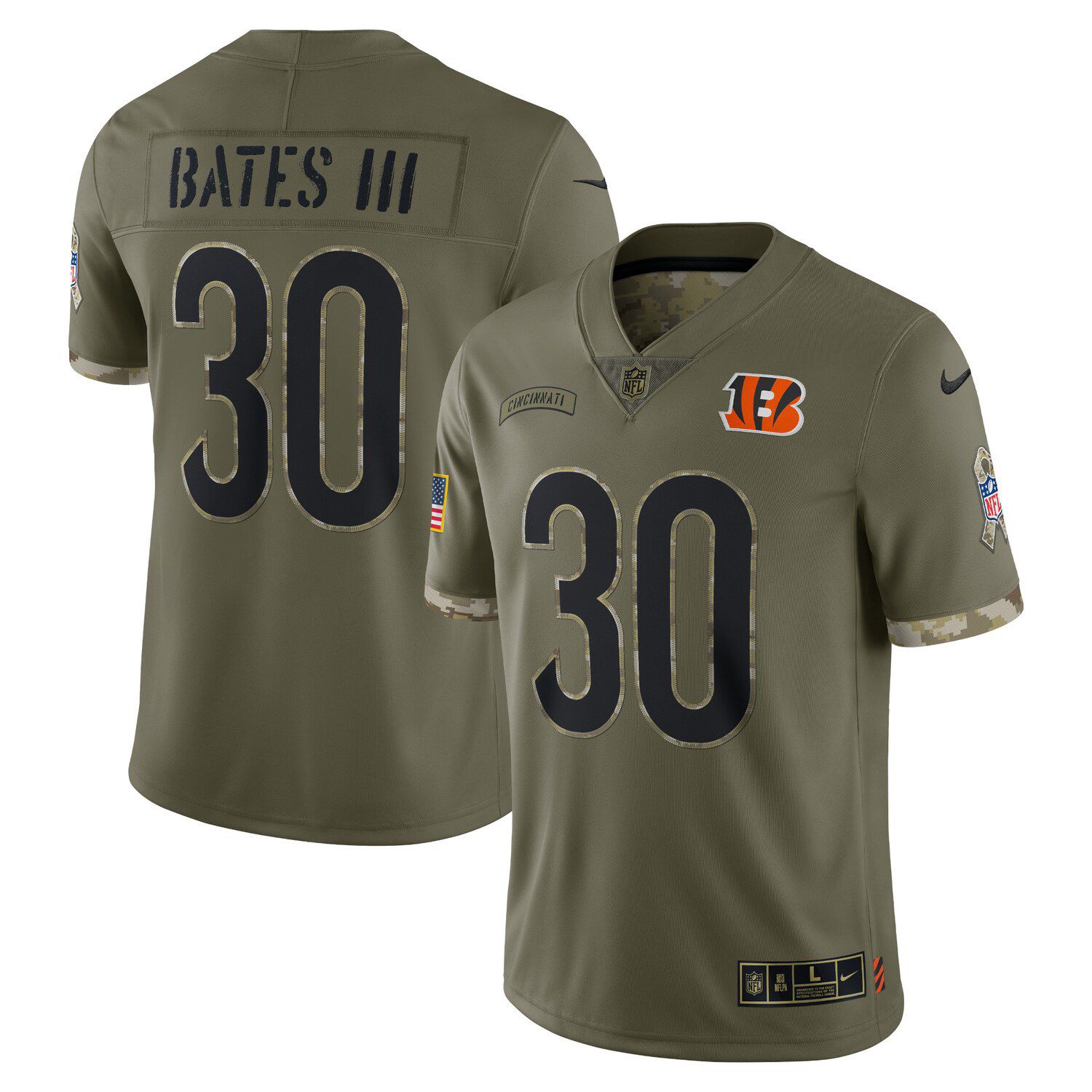 Bo Jackson Las Vegas Raiders 2022 Salute To Service Retired Player Limited  Jersey - Olive