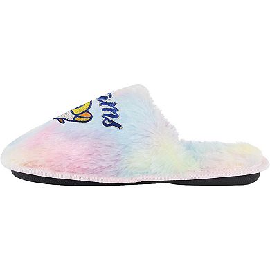 Youth FOCO Los Angeles Rams Rainbow Script Slippers