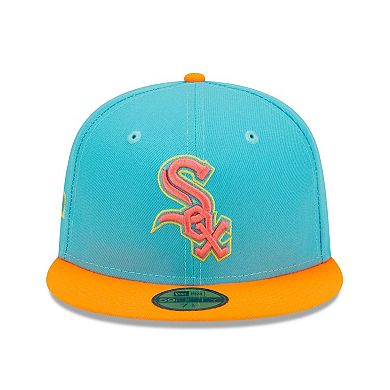 Men's New Era Blue/Orange Chicago White Sox Vice Highlighter 59FIFTY Fitted Hat