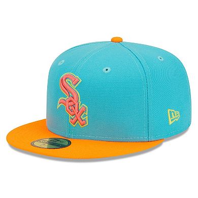 Men's New Era Blue/Orange Chicago White Sox Vice Highlighter 59FIFTY Fitted Hat