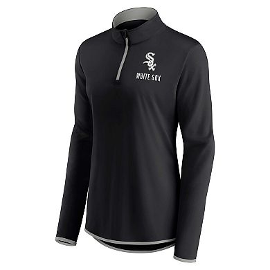 Women's Fanatics Branded Black Chicago White Sox Worth The Drive Quarter-Zip Jacket
