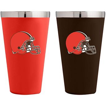 Cleveland Browns Team Color 2-Pack 16oz. Pint Glass Set
