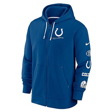 Men's Nike Royal Indianapolis Colts Surrey Full-Zip Hoodie