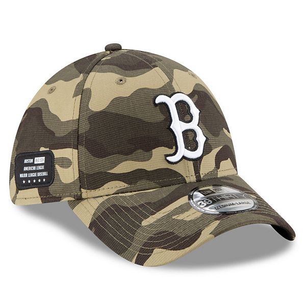Men's New Era Camo Boston Red Sox 2021 Armed Forces Day 39THIRTY Flex Hat