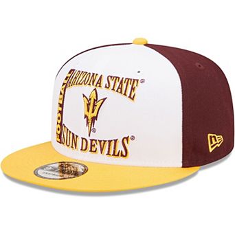 Men's New Era White/Maroon Arizona State Sun Devils Retro Sport 9FIFTY Snapback Hat