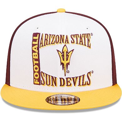 Men's New Era White/Maroon Arizona State Sun Devils Retro Sport 9FIFTY Snapback Hat