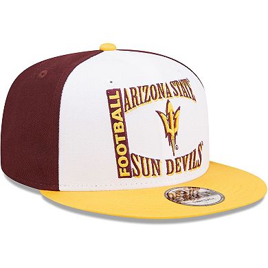 Men's New Era White/Maroon Arizona State Sun Devils Retro Sport 9FIFTY Snapback Hat