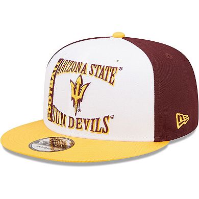 Men's New Era White/Maroon Arizona State Sun Devils Retro Sport 9FIFTY Snapback Hat