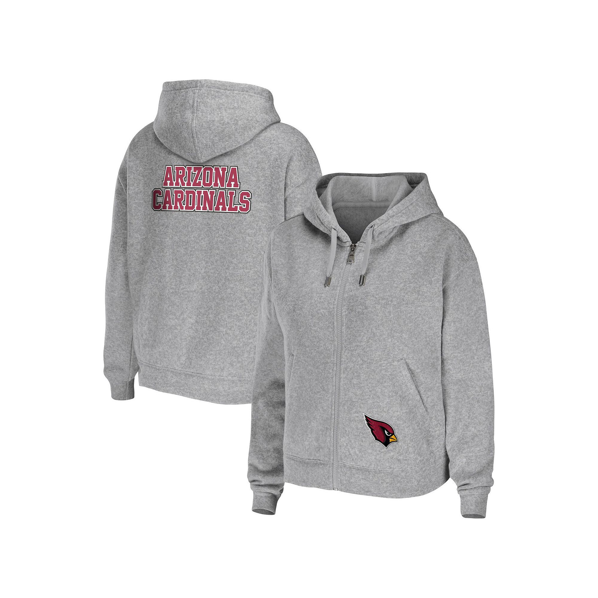 Womens WEAR by Erin Andrews Heathered Gray Arizona Cardinals Team Full-Zip