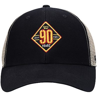 Men's '47 Black/Natural Washington Commanders 90th Season MVP Trucker Snapback Hat