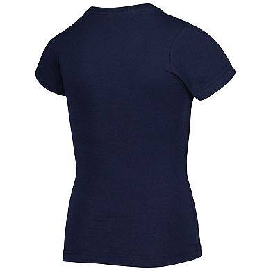 Girls Youth Navy Colorado Avalanche Mickey Mouse Go Team Go T-Shirt