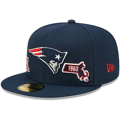 Men's New Era Navy New England Patriots Identity 59FIFTY Fitted Hat
