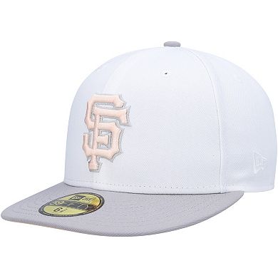 Men's New Era White/Gray San Francisco Giants 2002 World Series Side Patch Undervisor 59FIFTY Fitted Hat