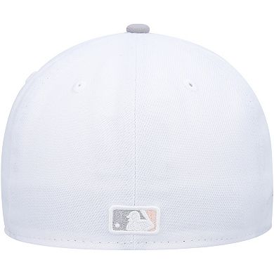 Men's New Era White/Gray San Francisco Giants 2002 World Series Side Patch Undervisor 59FIFTY Fitted Hat