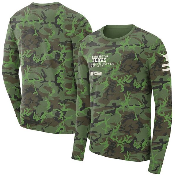 Nike Burnt Orange Gray White camo camouflage t shirt XXL Texas Longhorns  KD35 UT