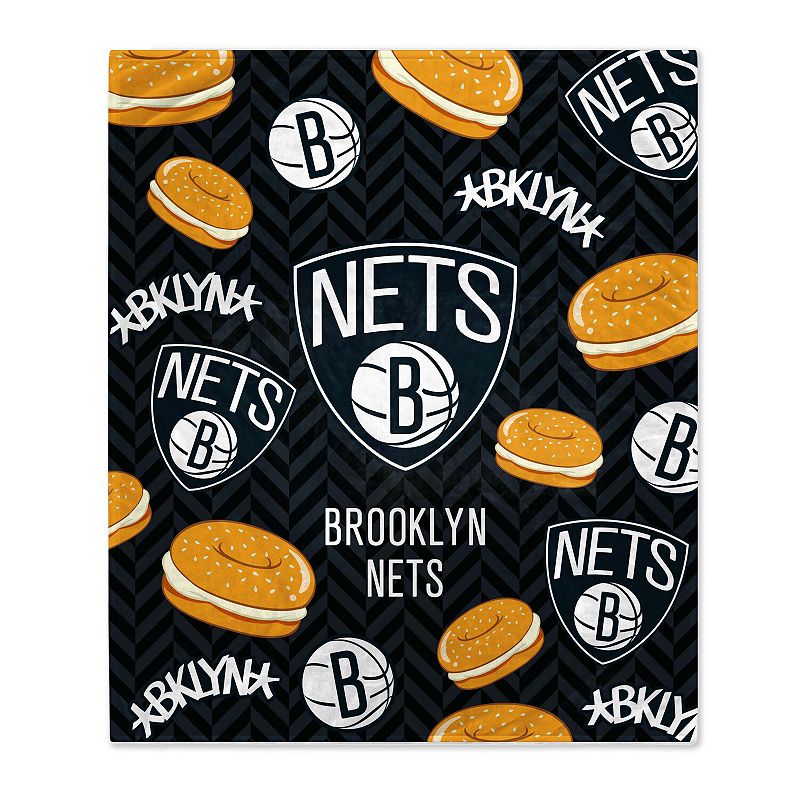 29351319 Brooklyn Nets 60 x 70 Hometown Logo Fleece Blanket sku 29351319