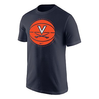 Men's Nike Navy Virginia Cavaliers Basketball Logo T-Shirt