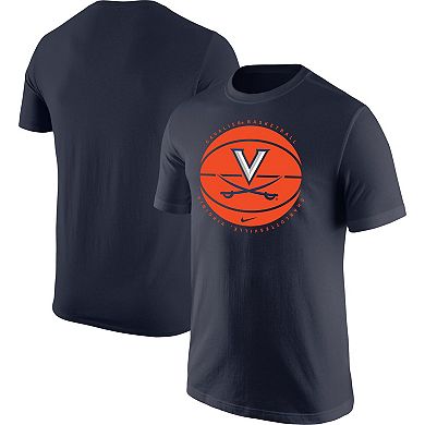 Men's Nike Navy Virginia Cavaliers Basketball Logo T-Shirt