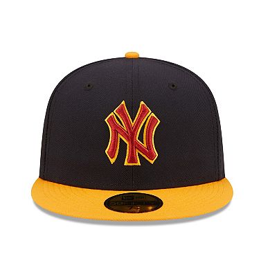 Men's New Era Navy/Gold New York Yankees Primary Logo 59FIFTY Fitted Hat